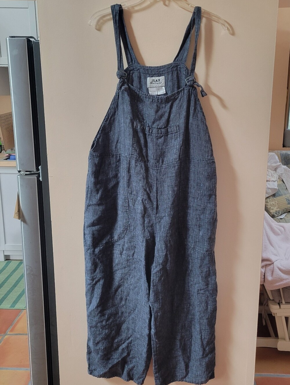 Flax Linen Wide Leg Overalls